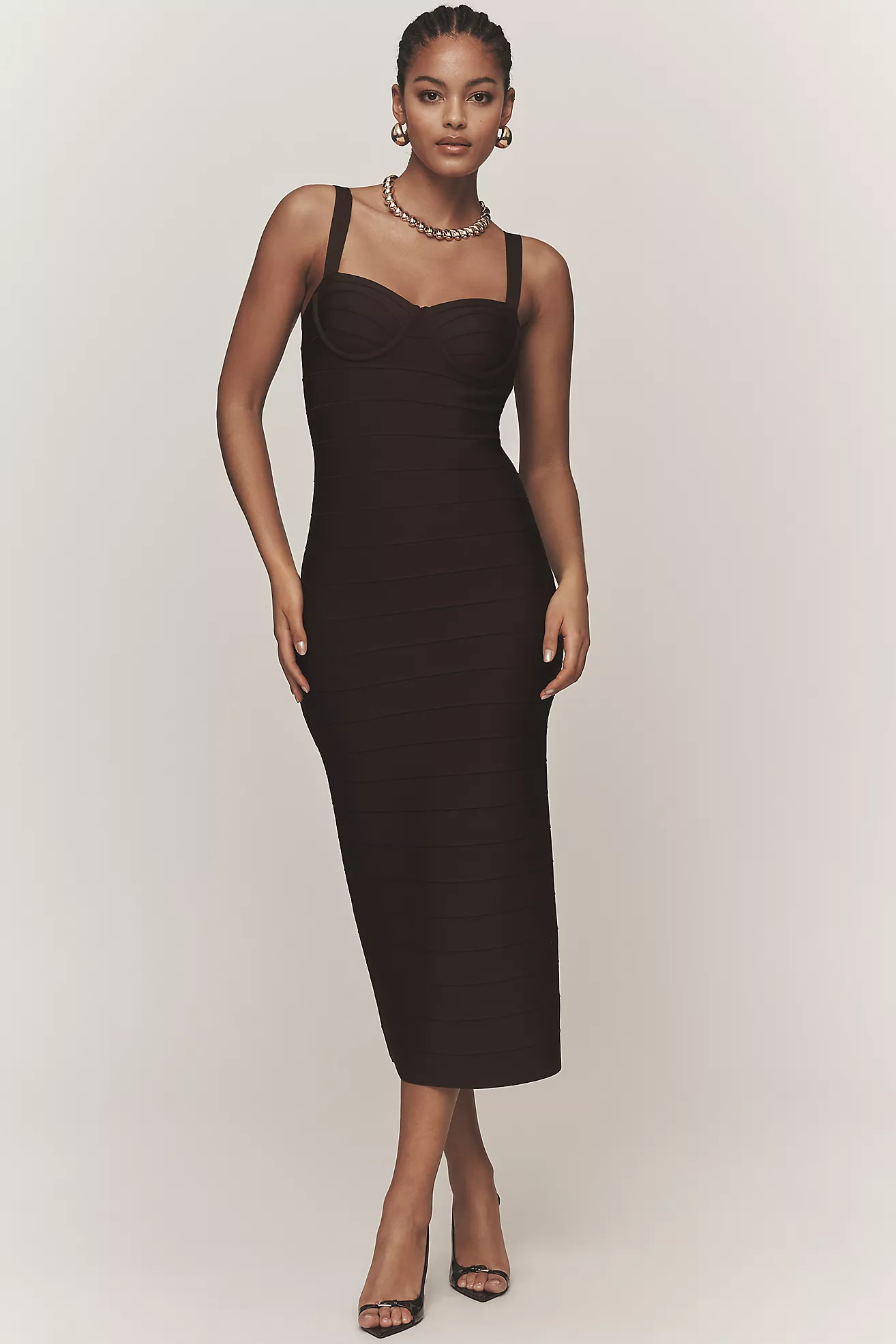 Siempre x Anthropologie Sweetheart Bandage Maxi Dress | Anthropologie (US)