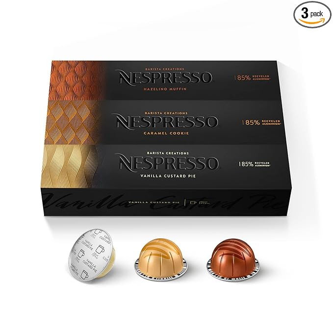 Nespresso Capsules VertuoLine, Barista Flavored Pack, Mild Roast Coffee, 30 Count Coffee Pods, Br... | Amazon (US)