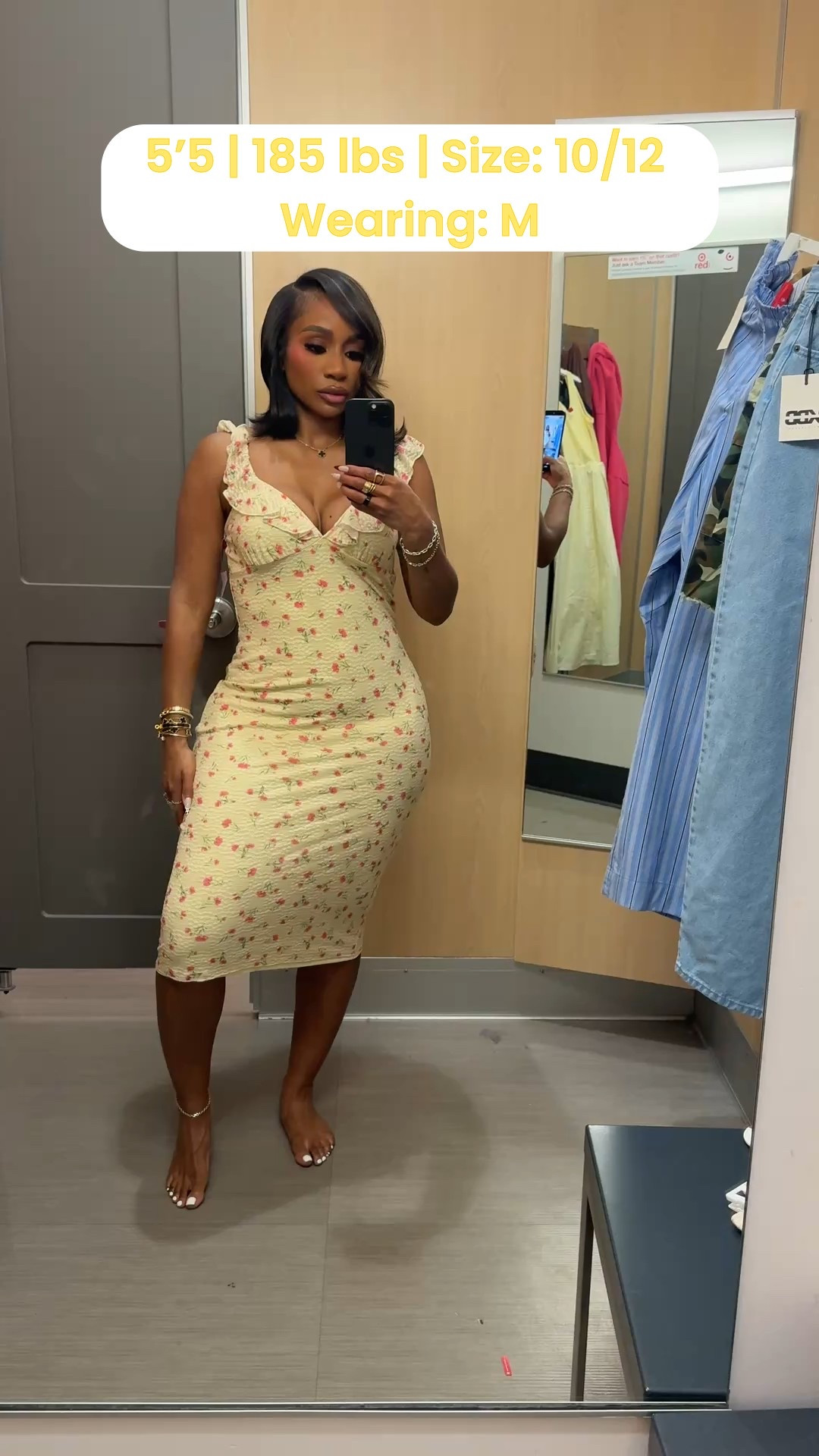 Ruffle midi bodycon dress! Spring dress find! 

#LTKMidsize #LTKootd