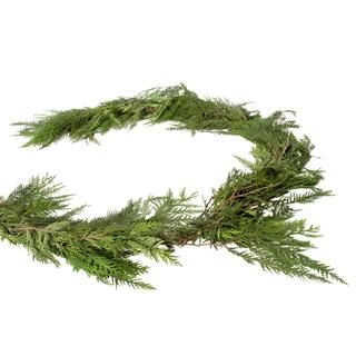 20 ft. Fresh Evergreen Cedar Christmas Garland (Live) | The Home Depot