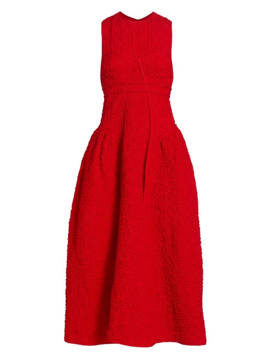 Cecilie Bahnsen Lia Textured Paneled Gown | Saks Fifth Avenue