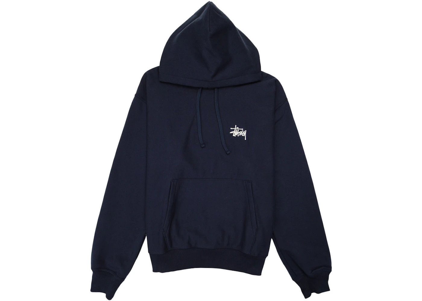 Stussy Basic Hoodie Navy/White | StockX