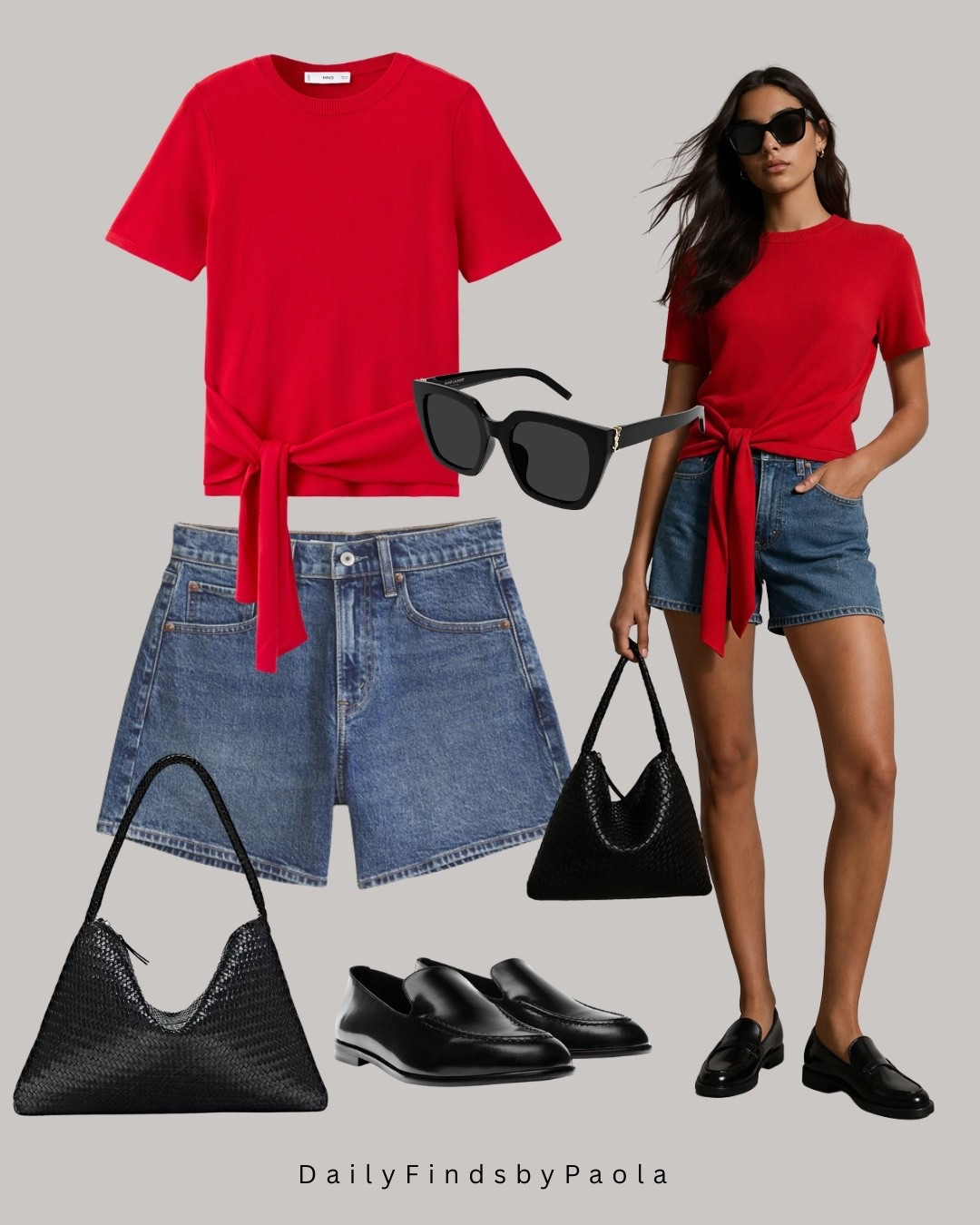 The easiest way to elevate a simple summer outfit → add a bold red top + sleek black accessories ❤️

This look is giving effortless, put-together, and still comfy enough for everyday errands, coffee runs, or vacation days. The structured denim + polished loafers instantly make it feel more elevated (no basic shorts energy here).

Everything is linked below 👇🏻 

#LTKSeasonal #LTKU #LTKootd