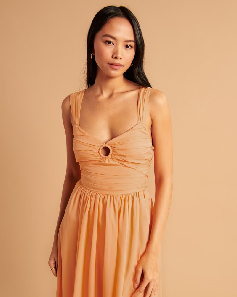 O-Ring Drama Maxi Dress | Abercrombie & Fitch (US)