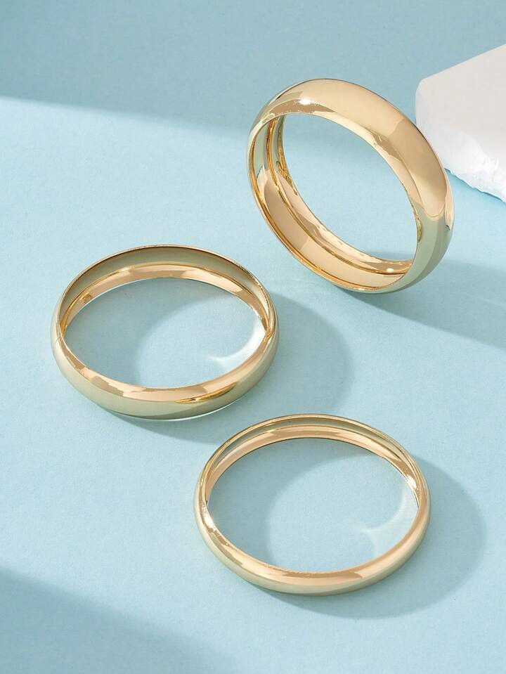 1pc Metallic Simple Style Exaggerated Bangle, Trendy, Chic, Great For Dating Gift | SHEIN