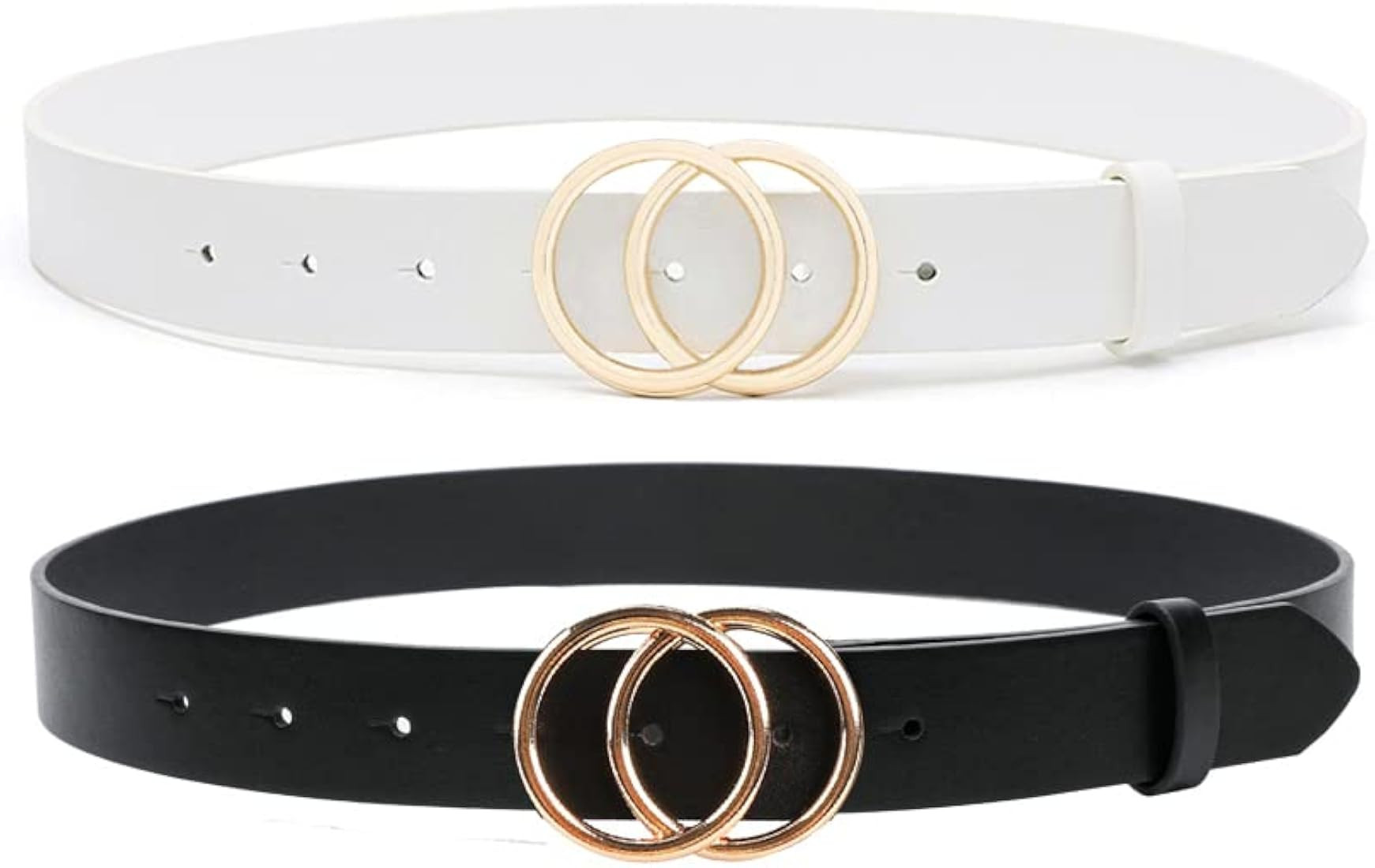 Earnda Women's Leather Belt Fashion Soft Faux Leather Waist Belts For Jeans Dress | Amazon (US)