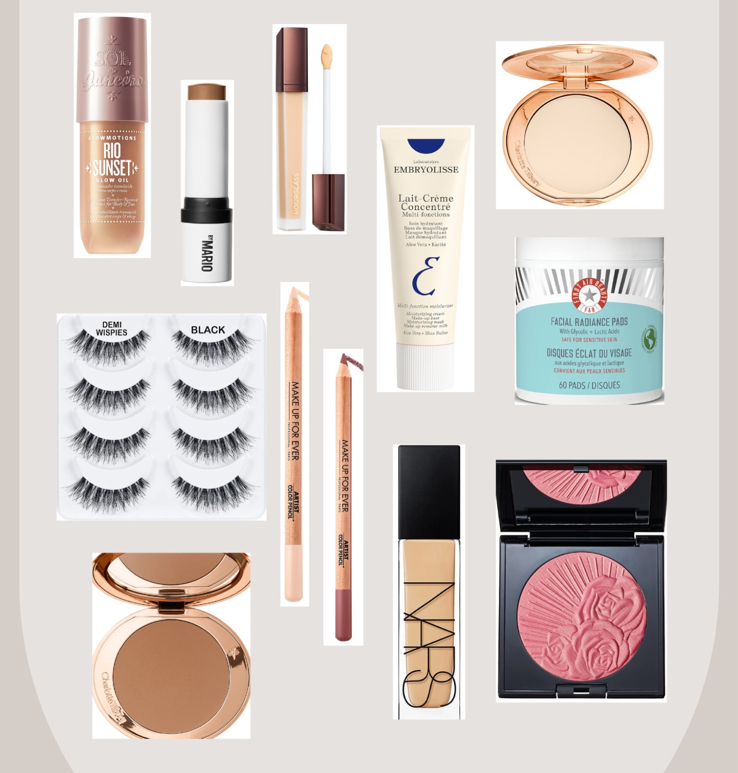 Makeup favorites! I’ve been absolutely loving these products and these, of course, are staples in my makeup kit! #bridal #softglam #summerwedding #weddingseason #charlottetilbury #nars #firstaidbeauty #hourglass #concealer #foundation #lashes #ardell 


#LTKBeauty #LTKWedding #LTKSaleAlert