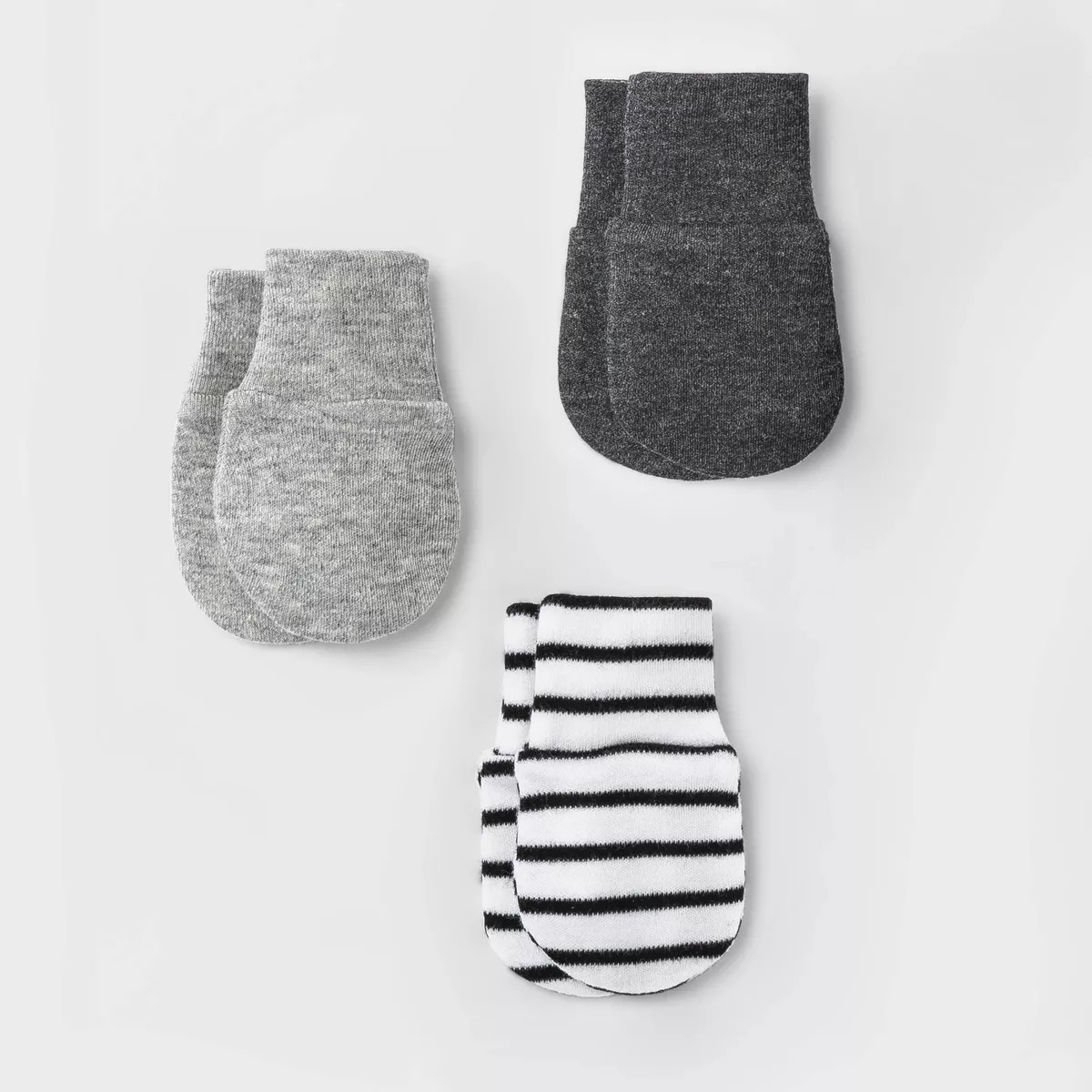 Baby 3pk Basic Mittens - Cloud Island™ Black | Target