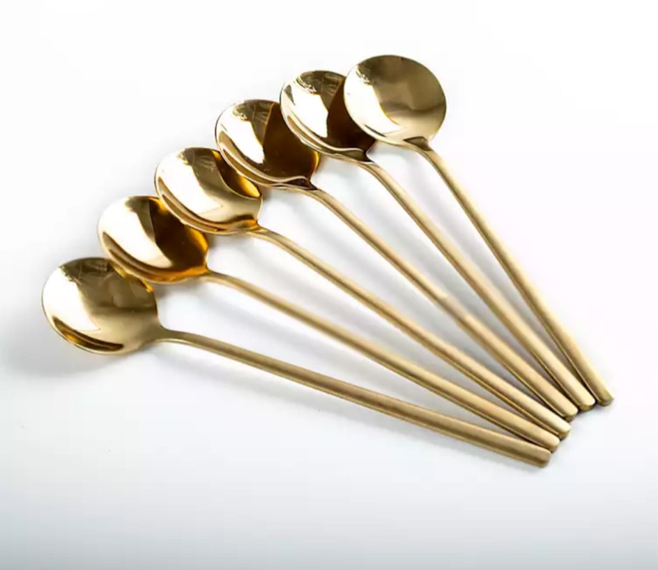 Gold Stainless Steel Spoons, Set of 6

#LTKhome #LTKsalealert
