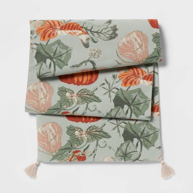 72&#34; x 14&#34; Cotton Pumpkin Table Runner - Threshold&#8482; | Target