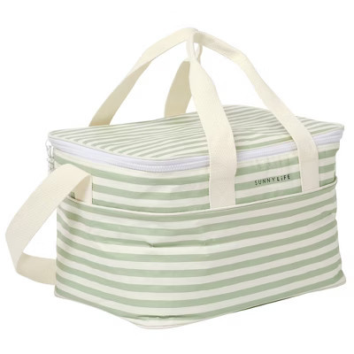Sunnylife Light Cooler Bag - La Palma Sage Stripe - 4.9Gal, Hot/Cold Insulation | Target