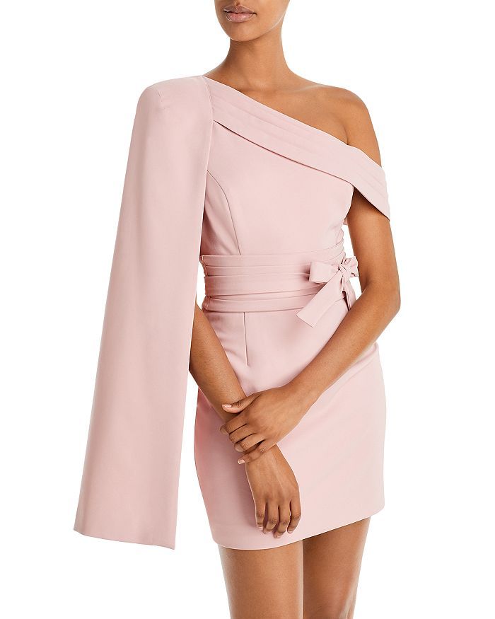 Asymmetric Cape Overlay Mini Dress | Bloomingdale's (US)