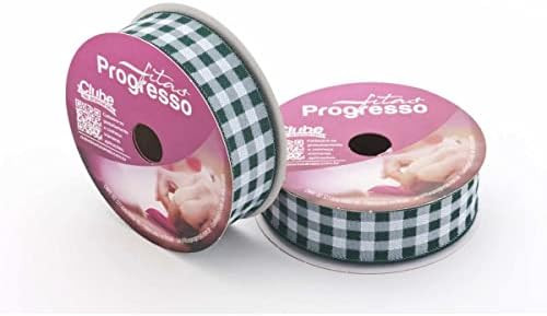 Fita De Cetim, Fitas Progresso, 22 mm, Xadrez, Verde, Rolo de 10 Metros | Amazon (BR)