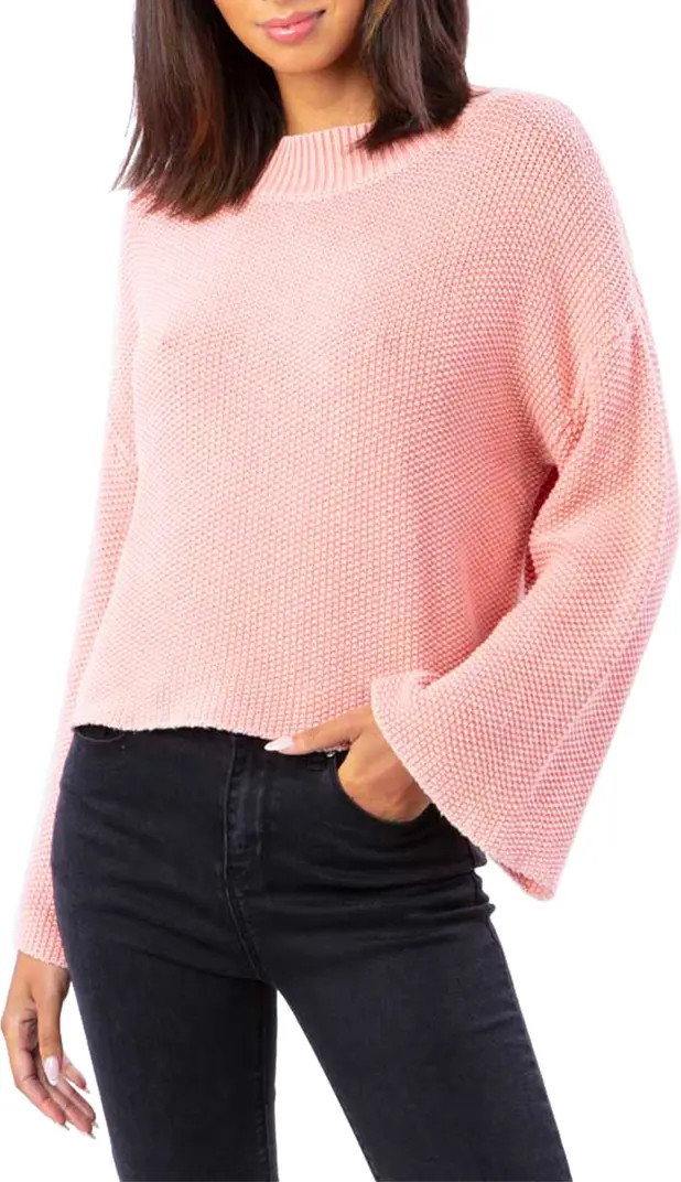 Tropicana Bell Sleeve Cotton Sweater | Nordstrom