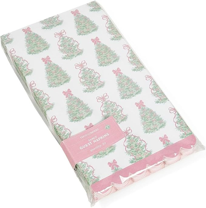 Two's Company Bow-tiful 3-Ply Paper Dinner Napkin, 8-Inch, Paper, Multicolor | Amazon (US)