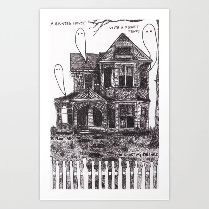 Phoebe Bridgers Haunted House Art Print by Sea Witch Creations | Society6