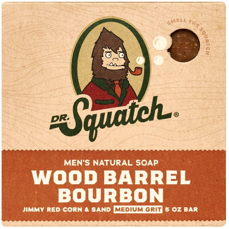 Dr. Squatch Men's Soap, Natural Bar Soap for Men, Wood Barrel Bourbon, 5 oz | Walmart (US)