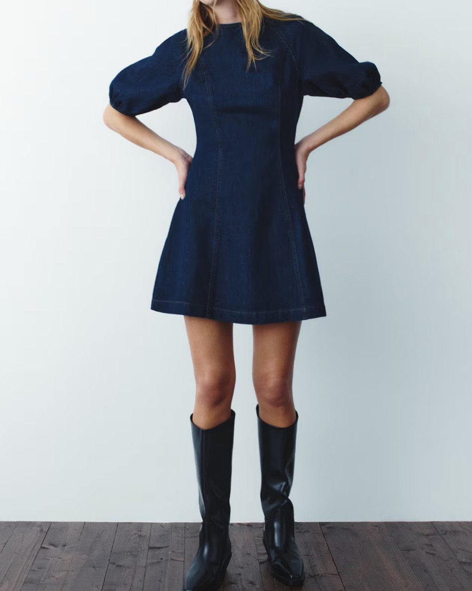 Puff sleeve denim mini dress

#LTKSeasonal
