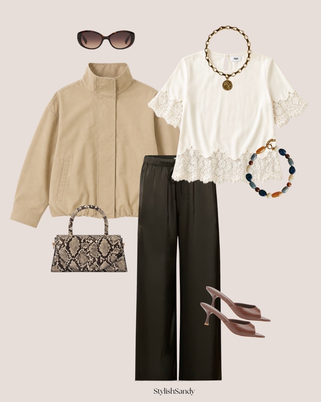 Outfit inspo from Aritzia & Evereve. 
Funnel neck coat
Tie-front lodge pants
Accessories. 

#stylishsandy #falloutfit #lodgepants #beadnecklace