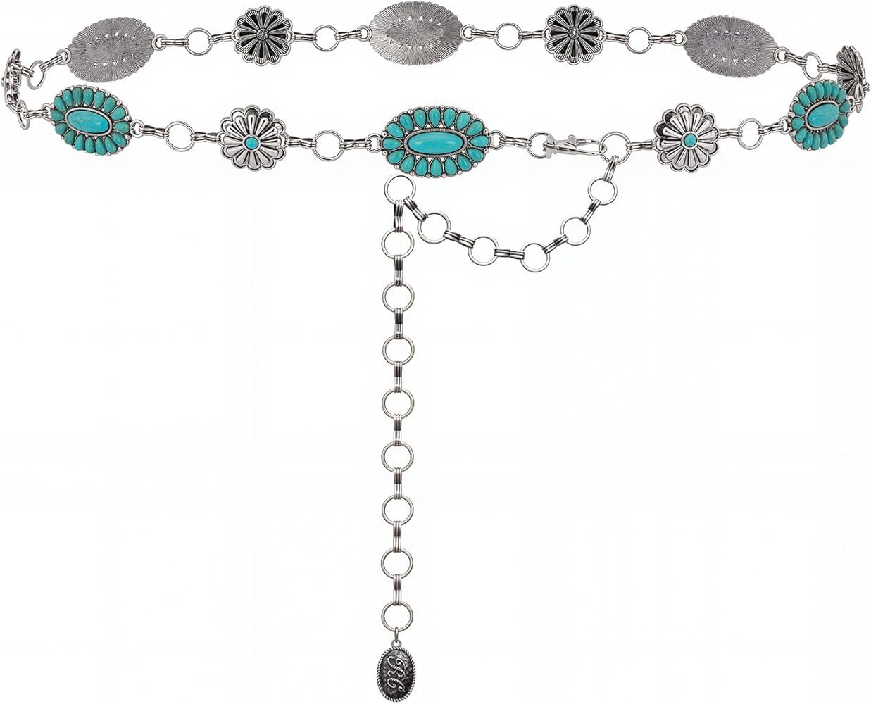 Montana West Rustic Couture's Large Western Concho Metal Belts for Women Cowgirl | Amazon (US)