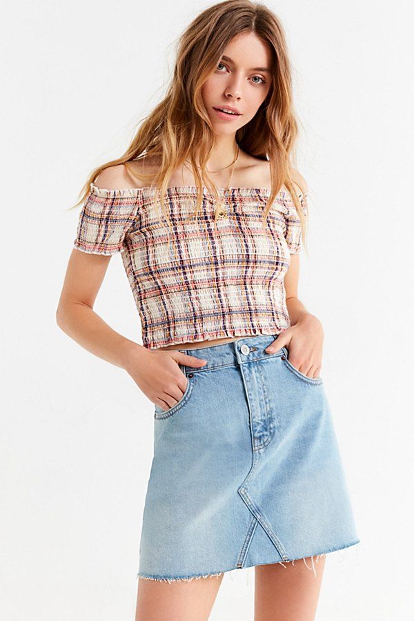 BDG Re-Made Denim Mini Skirt - Blue XS at Urban Outfitters | Urban Outfitters (US and RoW)