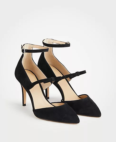 Leanna Suede Bow Pumps | Ann Taylor (US)
