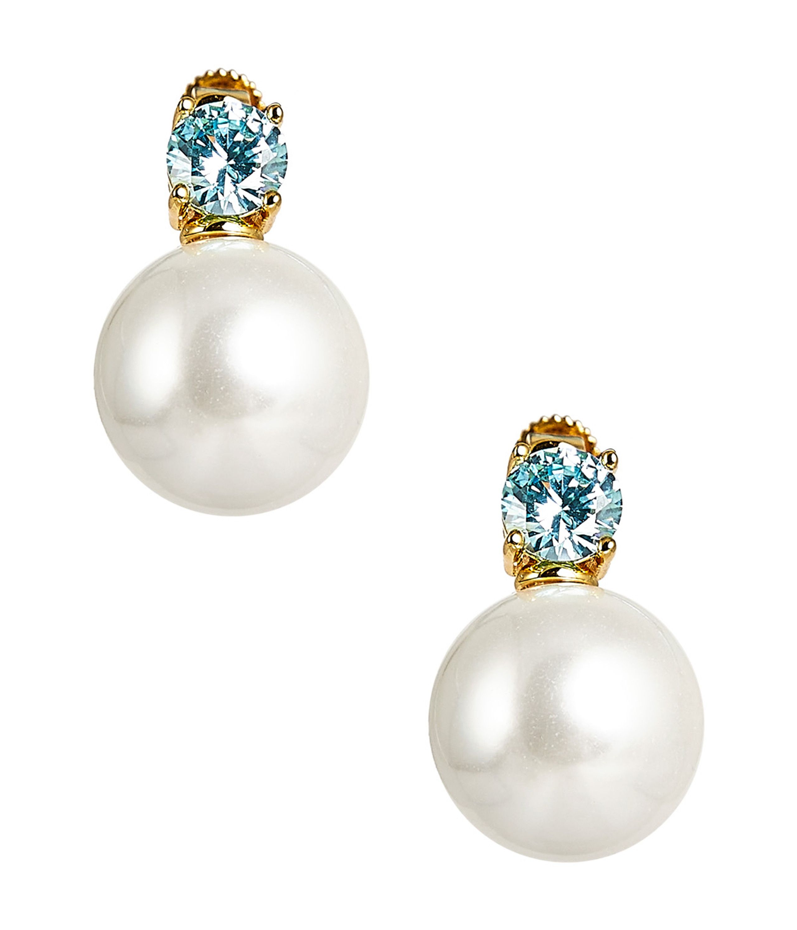 Carolyn - Blue Stone - Big Stone and Pearl Stud - Belle of the Ball | Lisi Lerch Inc