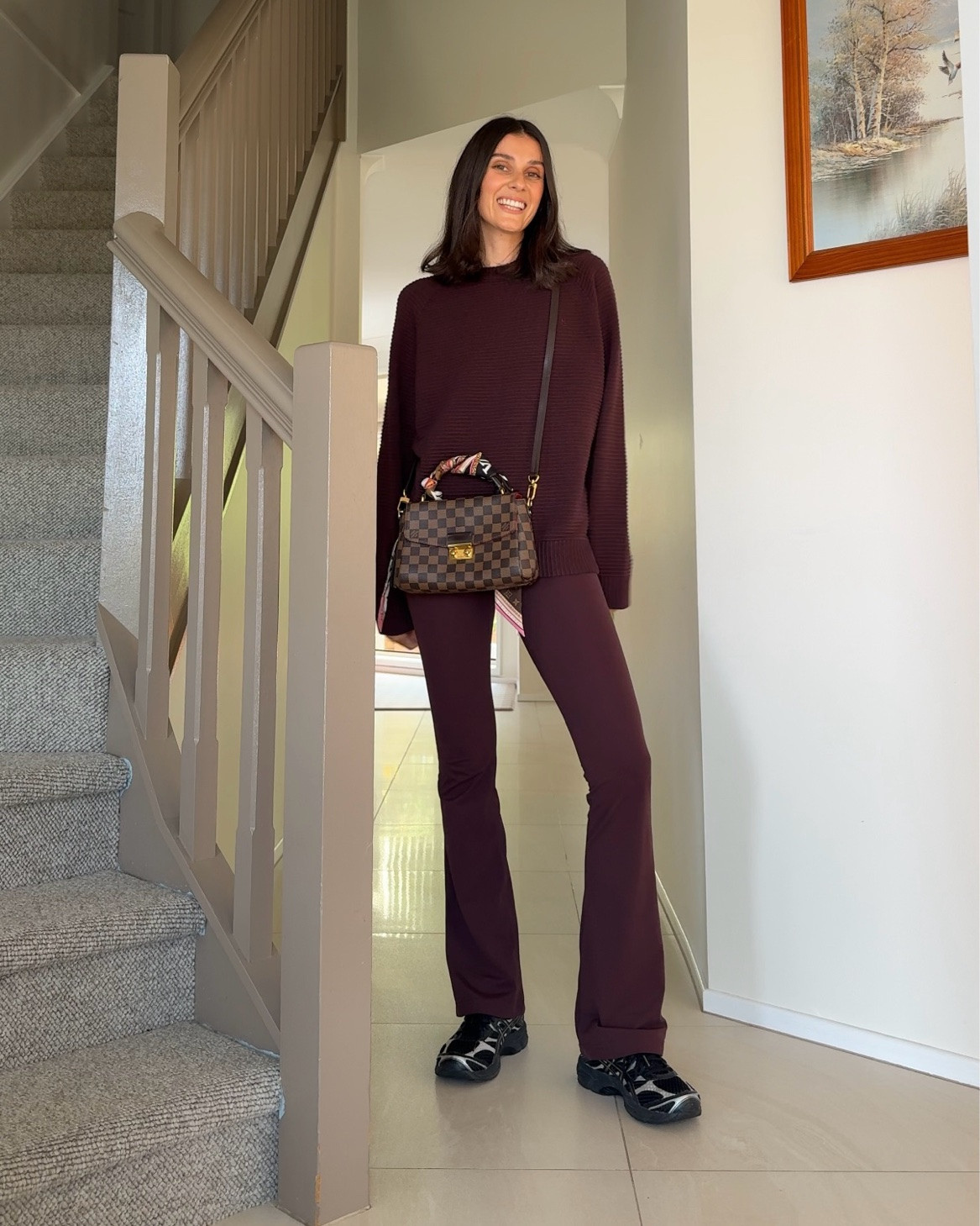Today’s comfy mum outfit 🩷 Nimble flare leggings and sweater! Leggings are size XS and sweater is a size S.
I can’t link the exact colour of the leggings but will link different colours in the same style x