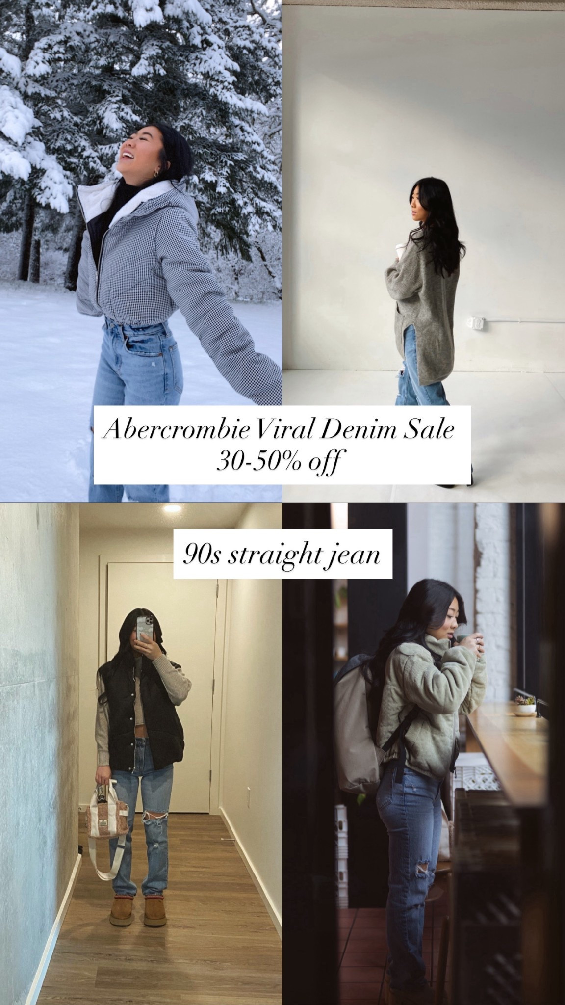 30-50% off Abercrombie Denim Sale 👖
A staple straight leg jean for every wardrobe 
I’m 5 feet tall and wear a size 24 short in the regular fit 



#LTKSaleAlert #LTKPetite #LTKStyleTip