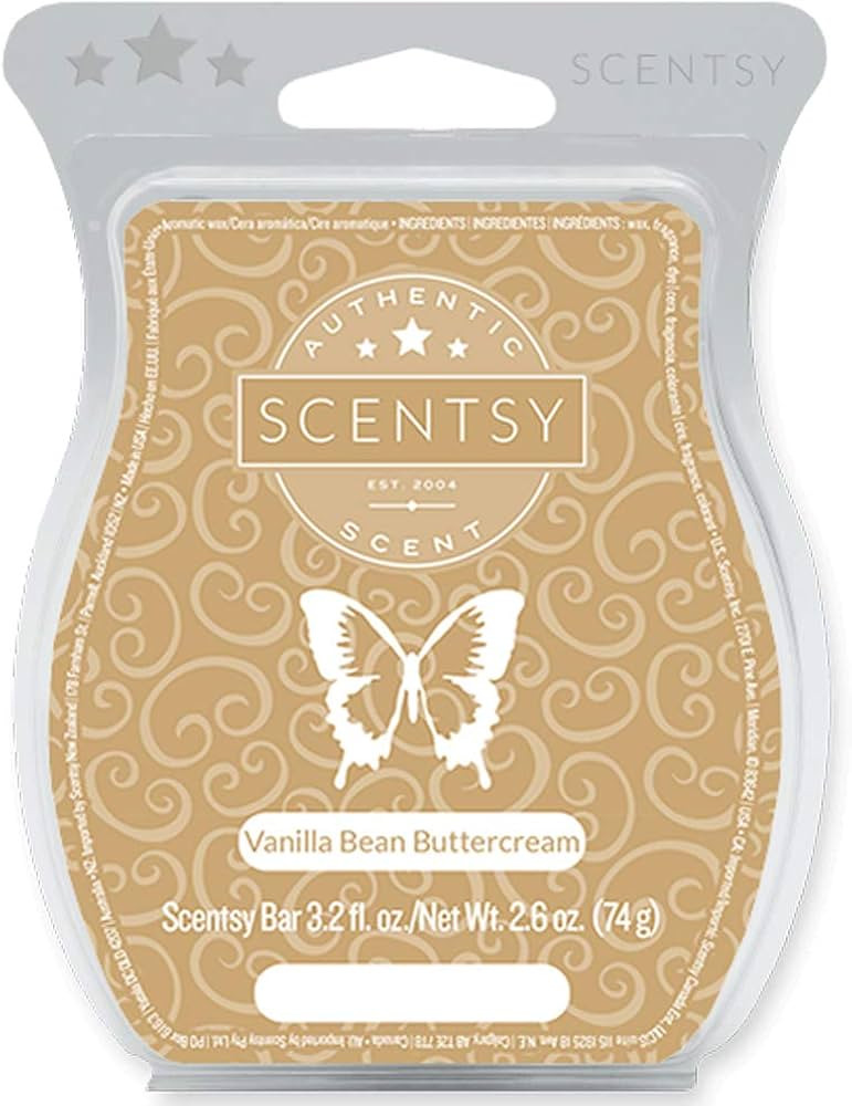Scentsy Vanilla-Bean-Buttercream Scented Wax, Vanilla Bean | Amazon (US)