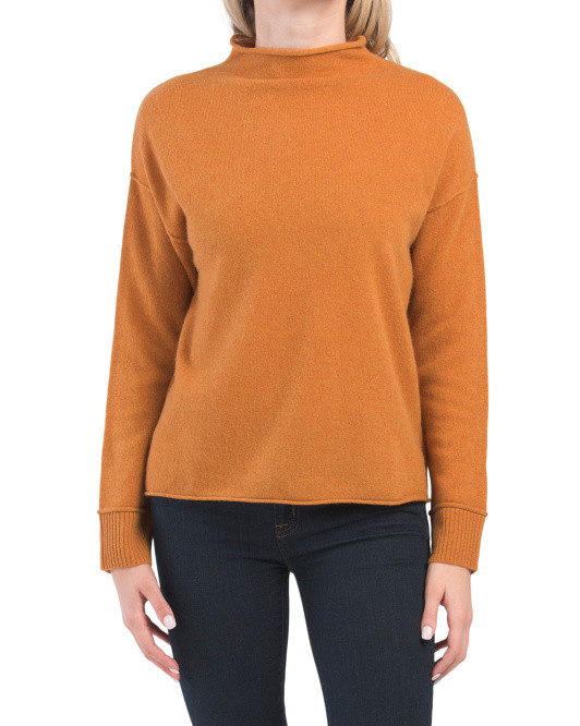 Cashmere Boxy Turtleneck Sweater | TJ Maxx