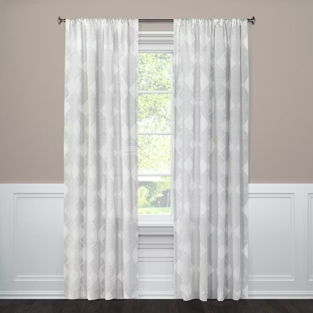 1pc 54"x84" Sheer Clipped Curtain Panel Radiant Gray - Threshold™ | Target