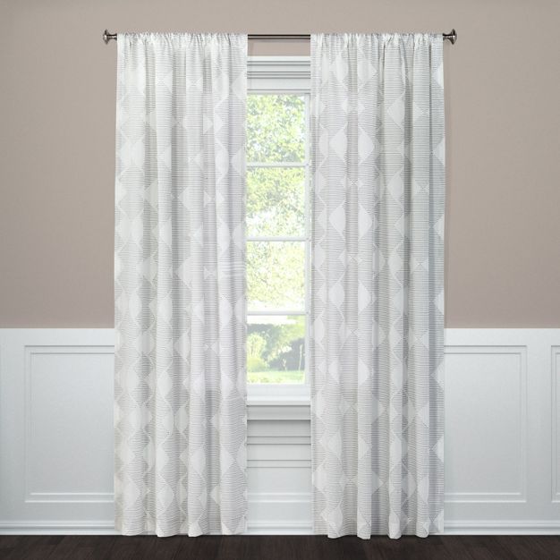1pc 54&#34;x84&#34; Sheer Clipped Curtain Panel Radiant Gray - Threshold&#8482; | Target