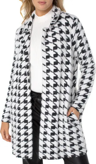 Liverpool Los Angeles Houndstooth Open Front Jacket | Nordstrom | Nordstrom
