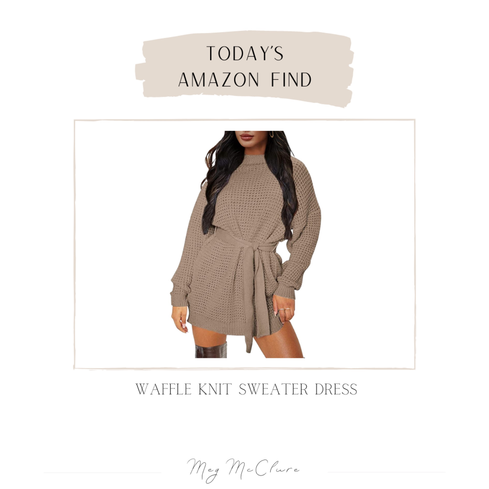 Today’s Amazon Find | Waffle Knit Sweater Dress #sweaterdress #holidaydress #holidayoutfit #amazonfinds #amazonfashion #giftguide #winteroutfit #thanksgivingoutfit #christmasoutfit 

#LTKSeasonal #LTKU #LTKHoliday #LTKunder50 #LTKstyletip