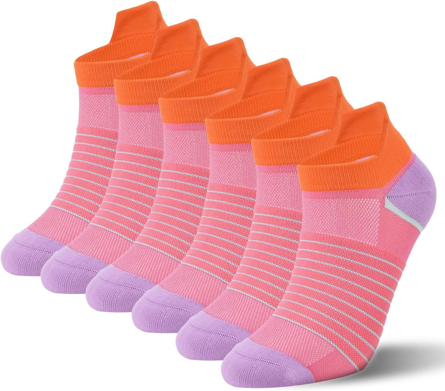 Compression Sport Running Socks For Women Men Seamless Cushion Ankle Socks Plantar Fasciitis Neur... | Amazon (US)