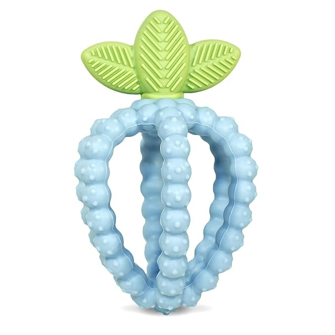 RaZbaby Silicone Infant & Baby Teething Toy, Textured BerryBumps Soothe Babies’ Sore Gums, RaZb... | Amazon (US)
