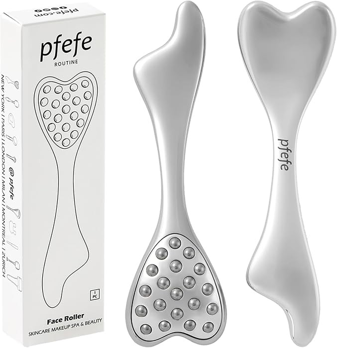 pfefe Stainless Steel Gua Sha & Face Roller, 3-in-1 Dolphin Facial Roller for Esthetician Supplie... | Amazon (US)