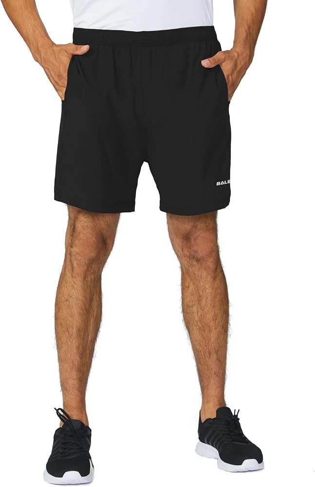 baleaf Men's 5" Running Athletic Shorts for Workout Gym Tennis Sports Lightweight Quick Dry with ... | Amazon (US)