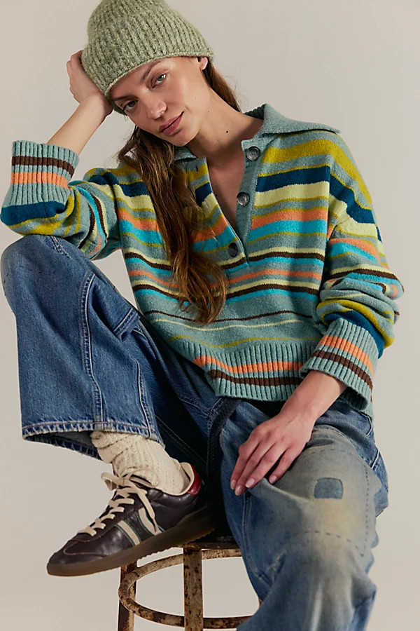 Trading Up Striped Polo | Free People (Global - UK&FR Excluded)