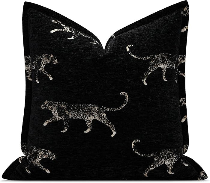 New Double Sided Cheetah Pattern Pillow Cover, 18x18 Throw Pillow Cushion Cover, Modern Style Dec... | Amazon (US)