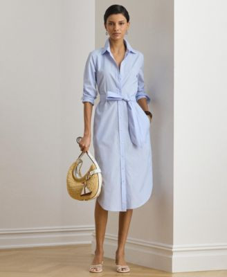 Lauren Ralph Lauren Womens Point Collar Shirt Dress | Macy's