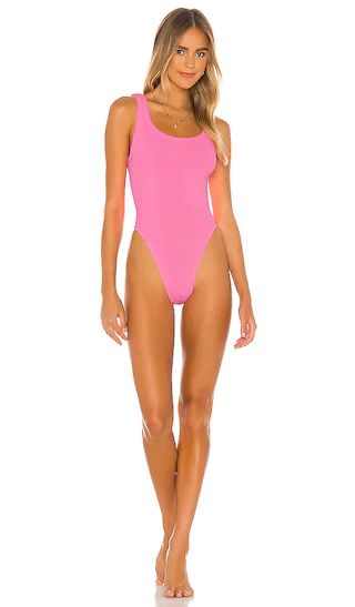 Classic Square Neck One Piece in Bubblegum | Revolve Clothing (Global)