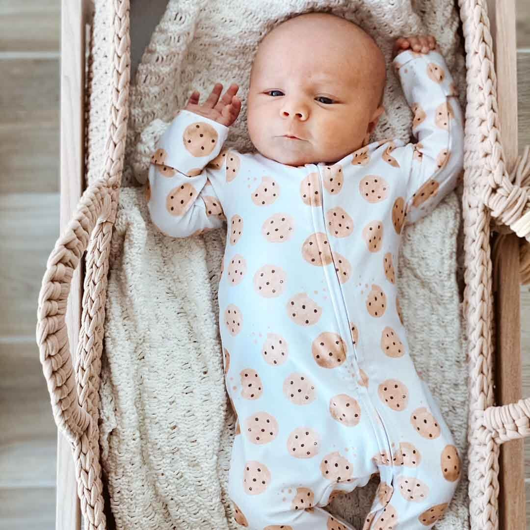 Cookie Crumble Zipper Footie | Caden Lane