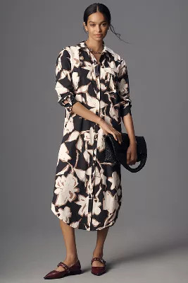 The Soren Long-Sleeve Shirt Dress by Maeve | Anthropologie (US)