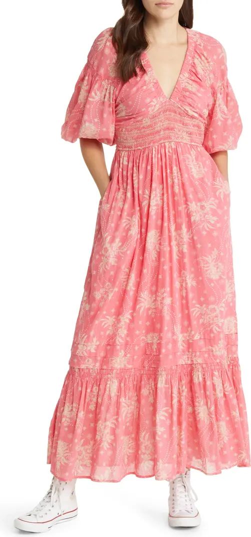 Golden Hour Smocked Bodice Cotton Maxi Dress | Nordstrom