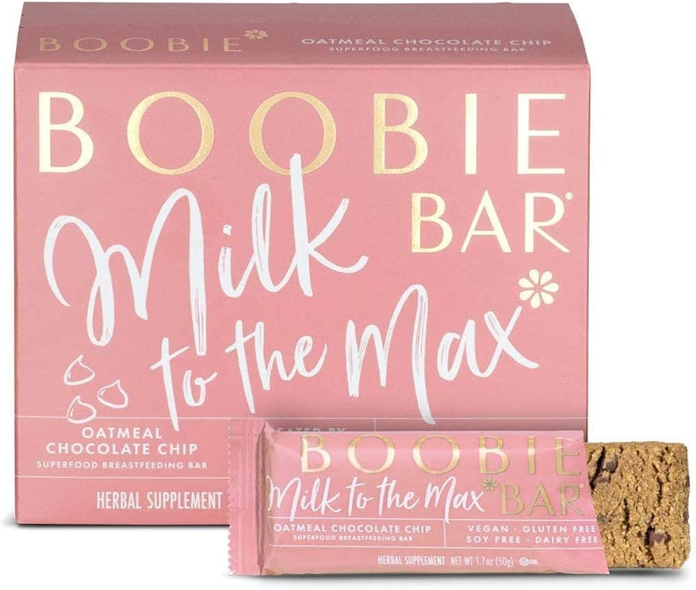 Boobie Bar Superfood Lactation 1.7 Ounce Bars Package May Vary, Oatmeal Chocolate Chip, 6 Count | Amazon (US)