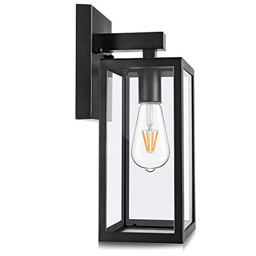 MAXvolador Outdoor Wall Lantern, Exterior Waterproof Wall Sconce Light Fixture, Matte Black Anti-... | Amazon (US)