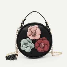 Flower Decor Round Chain Bag | SHEIN