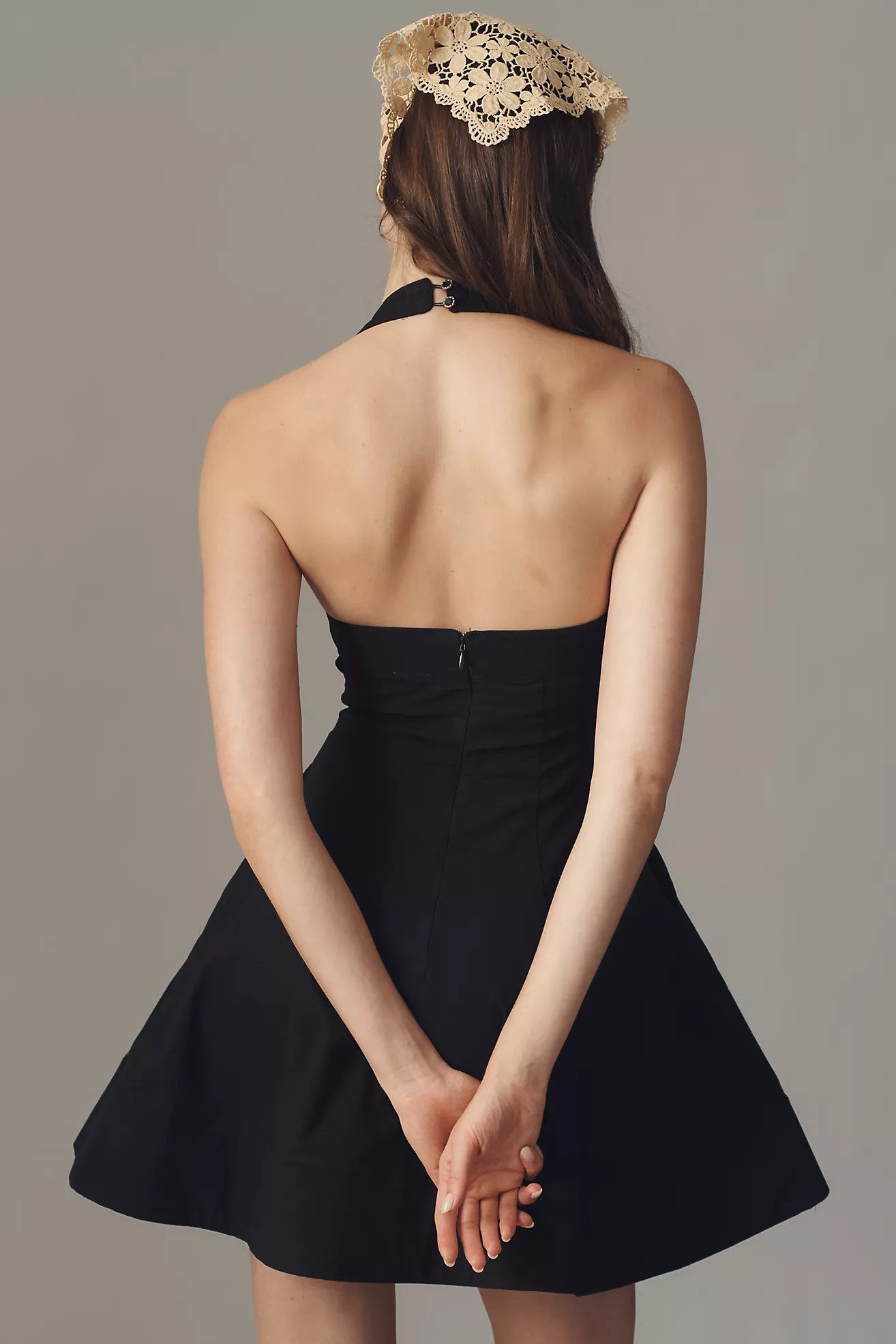 Maeve Square-Neck Fit-and-Flare Mini Dress | Anthropologie (US)